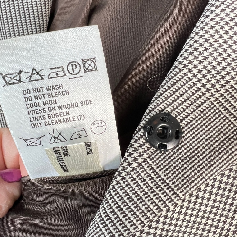 Escada Blazer Houndstooth Blazer Jacket Sz 34 Wool Office Clessic - Picture 14 of 16